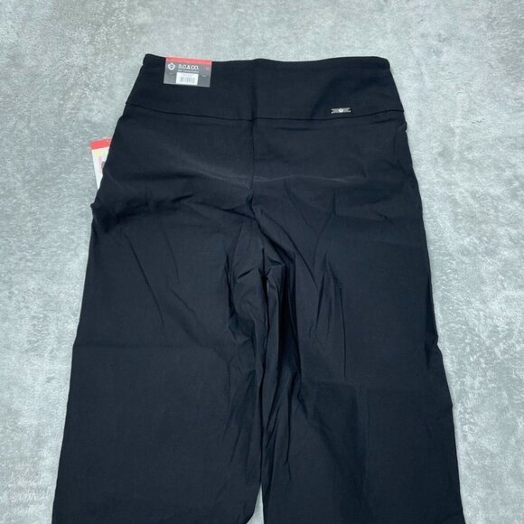 S.C. & Co. Black Wide Leg Pants With Tummy Control Size M 25" Inseam d0434 - Picture 7 of 8